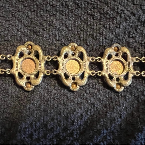 Vintage Ben-Amun Five Panel Rhinestone Bracelet - Picture 6 of 7